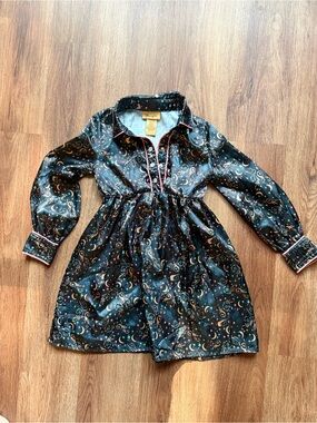 Wrangler Black Moon & Star Print Button-Front Dress